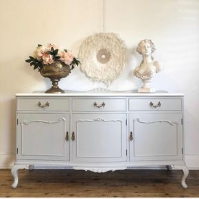 Sideboard Painting Ideas, Buffet Transformation, French Country Sideboard, Home Furniture Ideas, Painted Vintage Furniture, Sideboard Styles, Fine Antique Furniture, French Sideboard, Amazing Furniture