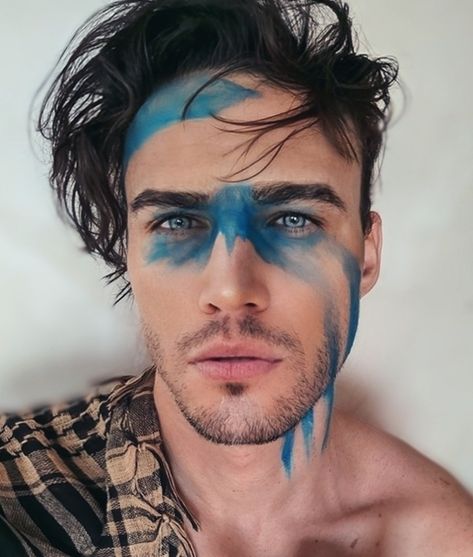 Scottish Warrior, Highlander, Outlander, Clan Fraser, Celtic, Viking, War Paint. Scottish Warrior Makeup, Scottish Warrior Face Paint, Scottish Face Paint, Irish Face Paint, Men’s Viking Makeup, Warrior Makeup Men, Celtic Face Paint, Viking Make Up Men, Druid Makeup