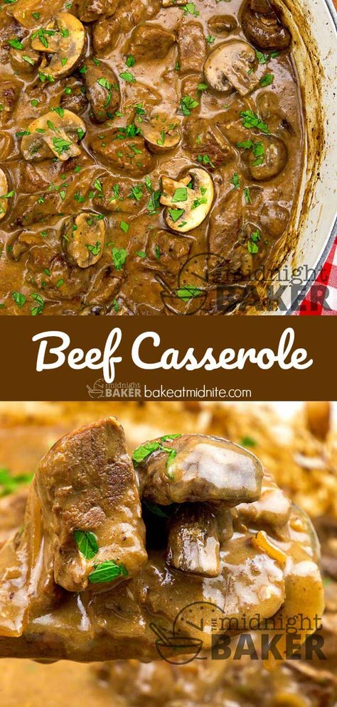 Don't generic name of beef casserole fool you. It's one of the tastiest stews you will ever eat.#beef #stewrecipes #recipes Savory Beef Stew, Steak Casserole, Beef Roast, Beef Casserole Recipes, Yummy Casseroles, Beef Casserole, Incredible Recipes, Beef Dinner, Beef Dishes