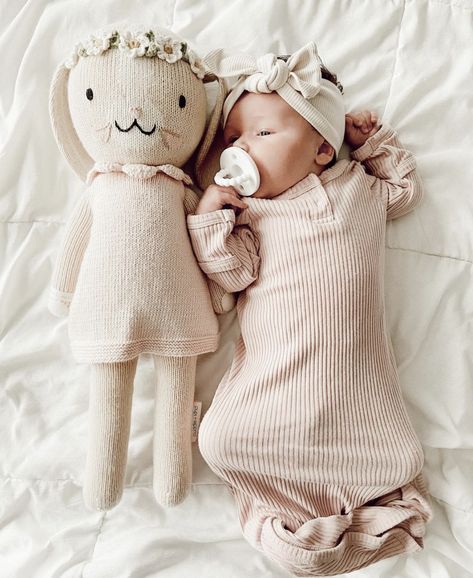 Cuddle And Kind, Hand Knit Doll, Vanilla Scent, Dream Baby, Newborn Baby Photography, Mythological Creatures, The Bunny, Knitted Dolls, Baby Photoshoot