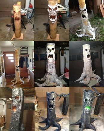 Cheap Halloween Diy, Scary Halloween Decorations Outdoor, Haunted Tree, Cheap Diy Halloween Decorations, Scary Halloween Decorations Diy, Halloween Diy Outdoor, Easy Halloween Decorations, Halloween Tattoo, Halloween Yard Decorations