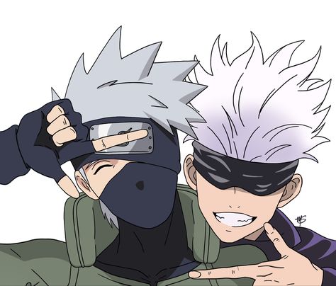 Just a couple of masked, light-haired, badass teachers that just want the best for their students! Probably my absolute most favorite thing I’ve ever drawn, and possibly my best work to date! Kakashi And Gojo, Kakashi Drawing, Naruto Drawing, Naruto Images, Naruto Drawings, Kakashi Sensei, Naruto Kakashi, Dessin Adorable, Kakashi Hatake