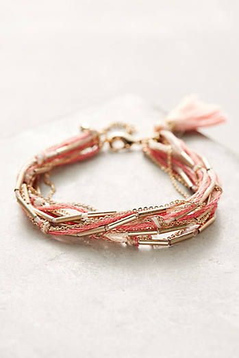 Gisela Bracelet Anthropologie Jewelry, Beaded Wrap Bracelets, Recycled Jewelry, Pink Jewelry, Pink Necklace, Pink Ring, Pink Bracelet, Buying Jewelry, Womens Jewelry Bracelets