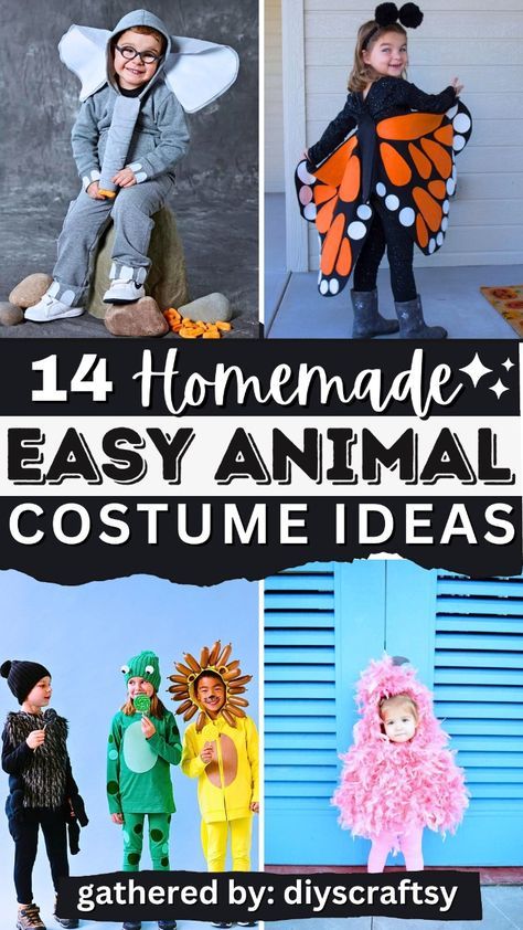 This Halloween, let your little one's build strong connection with wild with these DIY animal costume ideas for both last-minute and hobby prep. These costumes are super comfortable and ranges from toddlers to elder kids helping them learn more about animal kingdom and their favorite beast. Diy Woodland Animal Costume, Diy Animal Costume Women, Easy Diy Toddler Costume, Diy Kid Costume, Farm Animal Halloween Costumes, Diy Animal Costume For Kids, Raccoon Costume Diy, Safari Animal Costume, Farm Animals Halloween Costumes