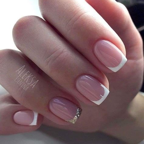 French Manicure Almond Nails, French Manicure Almond, French Manicure Acrylic Nails, Wedding Nail Art, Natural Nails Manicure, Gel Nails French, Wedding Nails French, Finger Nail Art, Wedding Nail