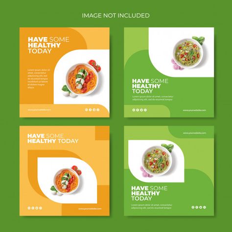 Healthy Food Instagram, Website Slider, Ads Social Media, Healthy And Unhealthy Food, Bio Food, Instagram Design Layout, Todays Menu, Food Template, Brunch Restaurants