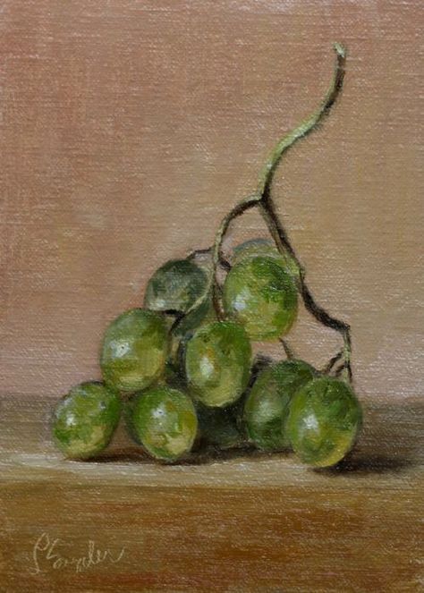 Green Grapes Still Life Original Oil Painting Fruit Grapes Still Life, Oil Painting Fruit, Grape Nuts, Vegetable Painting, Painting Fruit, Arte Doodle, Theme Nature, Painting Canvases, Figurative Artwork