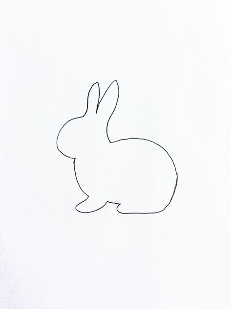 Free Bunny Outline Pictures - Clipartix Bunny Silhouette Tattoo, Bunny Tattoo Outline, Bunny Outline Drawing, Bunny Line Art, Tattoos Outline, Rabbit Outline, Rabbit Template, Photo Outline, Bunny Outline