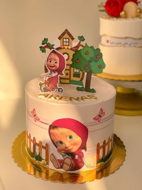 Masha Theme Cake, Masha And The Bear Cake, Masha Bear, Food Coloring Mixing Chart, Birthday Cake Clip Art, Chocolate Cake Recipe Moist, Bear Cake Topper, Mickey Mouse Pictures, Simple Birthday Decorations