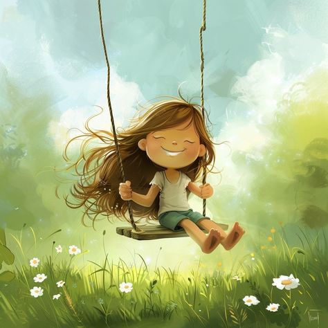 Beanie Blossom on X: "MJ-Prompt: a happy girl on a swing, illustation ,bright and colorful, simple for kids, high resolution Feel free to join in :) #DigitalArt #AIArtWork #DigitalArtWork #AIArt #AIArtists #AIArtCommunity #PromptShare https://t.co/CaXYvRCiho" / X Joy Illustration Happiness, Swing Illustration, A Happy Girl, Girl Swinging, Spring Illustration, Elephant Illustration, Paint Inspiration, Inspirational Illustration, Hands In The Air