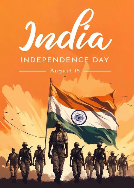 August Template, Independence Day Of India, India Illustration, Happy Independence Day India, 15th August, Independence Day India, India Independence, Happy Republic Day, Business Card Maker