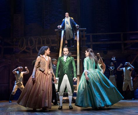 Renée Elise Goldsberry, left, as Angelica Schuyler, with Phillipa Soo, right, as Eliza Hamilton.  Sara Krulwich/The New York Times Hamilton Costume, Renée Elise Goldsberry, Christopher Jackson, Hamilton Broadway, Hamilton Memes, Hamilton Musical, Theatre Nerds, Manuel Miranda, Alexander Hamilton