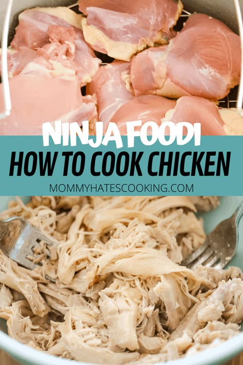 Pressure Cook Chicken Breast, Pressure Cooking Chicken, Ninja Cooking System Recipes, Ninja Cooking System, Cooking Frozen Chicken, Ninja Foodi Recipes, Chicken Taco Soup, Pressure Cooker Chicken, Ninja Recipes