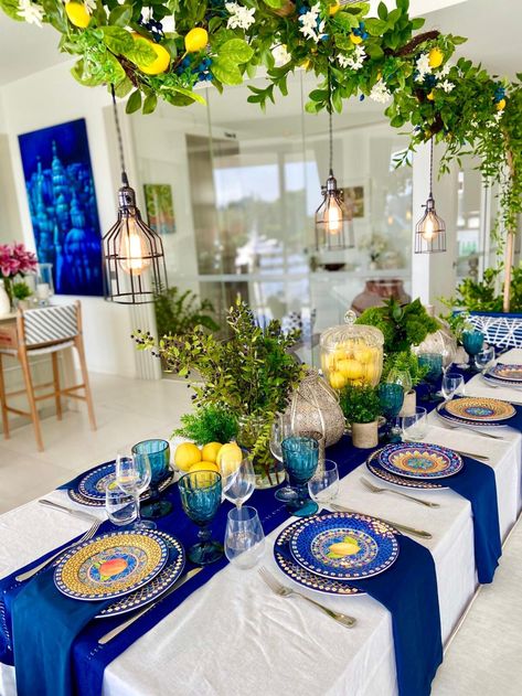 Capri Summer — Estilo & Co Amalfi Party, Greek Birthday, Mediterranean Party, Greece Party, Capri Summer, Luca Birthday, Mediterranean Table, Lemon Themed Party, Themed Dinner Party