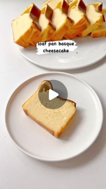 Only the best desserts🍫🍰 on Instagram: "How to bake Pan Loaf Basque Cheesecake✨🍰🍞

Cr:u_tastekitchen

Ingredients

360g softened cream cheese

70g confectioners’ sugar

10g cornstarch

3 eggs

1 egg yolk

100g heavy cream

 

Steps:

Softened the cream cheese. Add in confectioners’ sugar and beat until smooth. Add in cornstarch and beat until smooth. Gradually add in 3 eggs and 1 egg yolk, beat until well combined. Add in heavy cream and mix well.
Preheat the oven to 428℉(220℃). Line the loaf pan with parchment paper, pour in the batter and send into the oven to bake for 28 minutes. Let the cheesecake cool down in room temperature. Set it in the fridge to cool overnight. Slice and serve." Loaf Cheesecake, Cheesecake Basque, Basque Food, Basque Cheesecake, Fall Goodies, Decadent Food, Easy Cheesecake Recipes, Aip Recipes, 3 Eggs