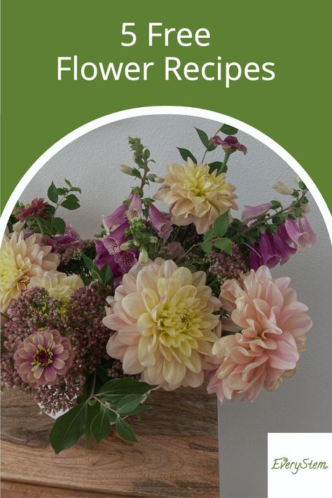 I have a gift for you! I’m sharing five simple recipes with only five flower ingredients in each, that you can use to build profitable floral designs. You can create beautiful and profitable floral arrangements for your customers using formulas like the ones I'm sharing today with EveryStem Florist Software. Learn more and grab the free recipes here! Principles Of Floral Design, Teaching Floral Design, Floral Arrangement Recipe, Flower Arrangement Recipes, Floral Recipes Flower Arrangements, Flower Recipes Arrangement, How To Arrange Flowers, Floristry For Beginners, Floral Recipes