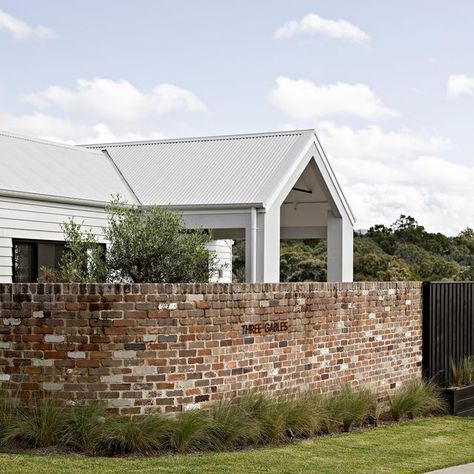 Raised Garden Bed Brick, Gables On House Exterior, Glass Brick, House Color Schemes, Concrete Stone, Brick Facade, Backyard Makeover, Garden Bed, Garden Layout