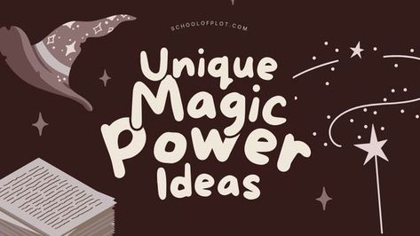 If you're sick of elemental powers* or 'shadow magic', here are some more unique ideas you can use in your fantasy novel. Consider giving your magic some rules and limitations. If you don't, it could lead to a loss of stakes since your characters can just magic their way out of any situation. Also consider how your wor Shadow Magic, Magic Ideas, Power Magic, Fantasy Writing, Just Magic, Magic System, Elemental Powers, Action Verbs, Book Writing