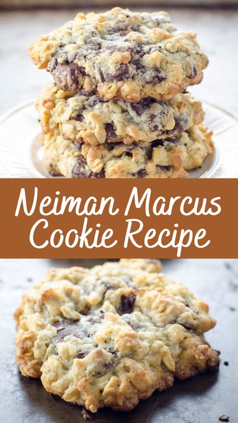 Neiman Marcus Cookie Recipe | Cheff Recipes Craves Rockstar Cookie Recipe, Pie, Norman Marcus Cookies, Nuts Dessert Recipes, Niemann Marcus Chocolate Chip Cookies, Rock Star Cookies Recipe, Best Christmas Cookie Recipes Ever, 10 Cup Cookies Recipe, Scripture Cookies Recipe Free Printable