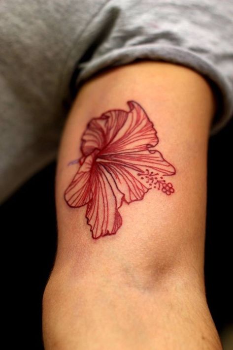 Resilience Tattoo, Small Dope Tattoos, Wrist Tattoos Words, Hibiscus Tattoo, Red Ink Tattoos, Tattoos For Black Skin, Pretty Tattoos For Women, Cute Tattoos For Women, Tattoo Designs And Meanings