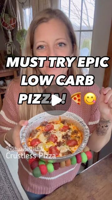 Keto | Keto Recipes | Meal Plans on Instagram: "One of my favourite keto friendly recipes for when you want your pizza but not the added carbs! It’s SO good! 🙌🍕 Crustless Pizza! 🍕 RECIPE -Makes 1 pizza bowl INGREDIENTS: 2 Tbsp low carb pizza sauce 1/2-1 cup shredded mozzarella favorite pizza toppings STEPS: 1. Preheat air fryer to 390 F. If baking, preheat oven to 400 F. 2. Grease a 7” baking dish. 3. Spread 1 Tbsp of pizza sauce in the bottom of the pan. 4. Add half of the cheese and then start layering on your favorite pizza toppings. 5. Air fry for 5 min or bake for 15 minutes. NUTRITION: *1 pepperoni pizza bowl | 5g net carbs | 6g total carbs | 1g fiber | 305 calories | 17g protein | 25g fat | 2.6g sugar . 🎥 @kristysketolifestyle . . 💚 Follow @keto_fit_foodie 💚 Follow No Crust Pizza Bake, No Crust Pizza Bowl, Low Carb Pizza Bowls, High Protein Pizza Bowl, Pepperoni Pizza Bowl, Pizza Bowls Low Carb, Low Carb Pizza Bowl, Keto Pizza Bowl, Low Carb Pizza Sauce