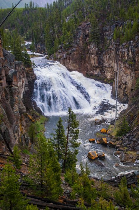 #yellowstone #mountainaesthetic #waterfall #nature Mountain Aesthetic, Yellow Stone, Water, Photography, Nature