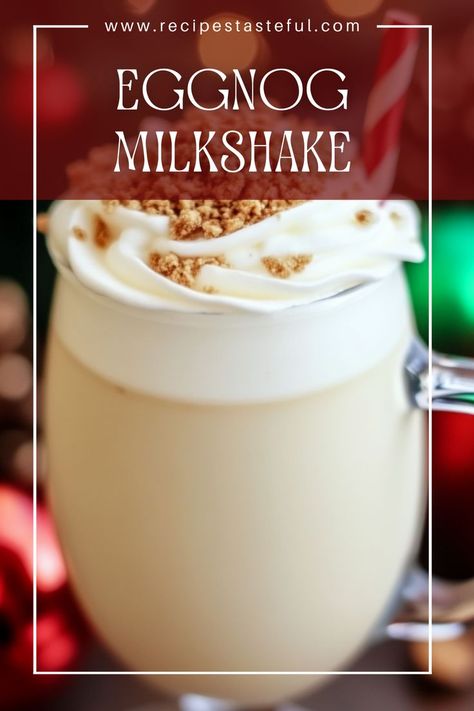 Indulge in this creamy and festive Eggnog Milkshake, combining the rich flavors of vanilla ice cream and eggnog, enhanced with spices. Perfect for holiday celebrations! Eggnog Milkshake, Dairy Free Milkshake, Types Of Ice Cream, Homemade Eggnog, Ice Cream Mix, Milkshake Recipe, Frozen Cranberries, Milkshake Recipes, Dairy Free Options