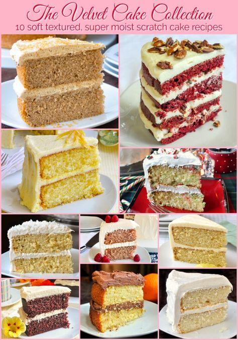 Chocolate Velvet Cake, Lemon Velvet Cake, White Velvet Cake, Chocolate Orange Cheesecake, White Velvet Cakes, Cupcake Recipes From Scratch, Rum Cake Recipe, Bolo Red Velvet, Yellow Cake Recipe