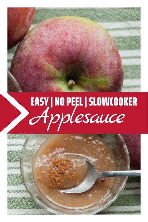 Homemade Applesauce Crockpot, Freezer Applesauce, Applesauce Recipes Canning, Crockpot Applesauce Recipe, Making Applesauce, Easy Applesauce, Slow Cooker Applesauce, Crockpot Applesauce, How To Make Applesauce