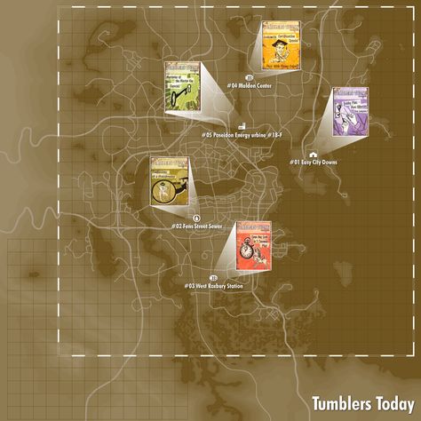 Tumblers today locations Fallout 4 Magazines, Fallout 4 Locations, Fallout 4 Map, Fallout 4 Secrets, Fallout Map, Fallout 4 Tips, Fallout Four, Fallout Comics, Fallout Facts