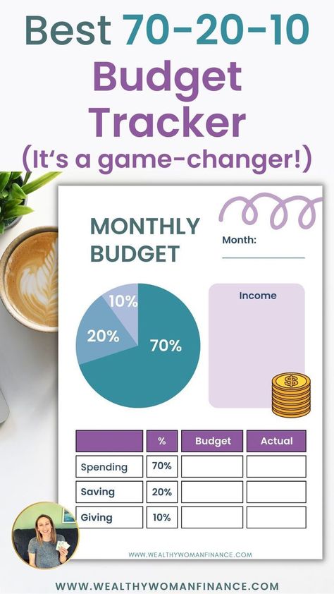 70/20/10 Budget Rule Tracker Free Printable 2024planner #goalplanner #plannerdeestudosgratis📋 Tracker Free Printable, Budget Planner Ideas, Budget Rule, 70 20 10, Travel Budget Planner, Simple Budget Template, Financial Budget Planner, Personal Budget Planner, Budget Template Free