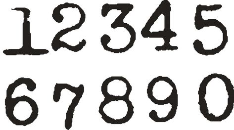 Typewriter Font Numbers Old Typewriter Font, Fonts Numbers, Cursive Numbers, Best Tattoo Fonts, Number Tattoo Fonts, Font Numbers, Font Tato, Number Font, Numbers Typography