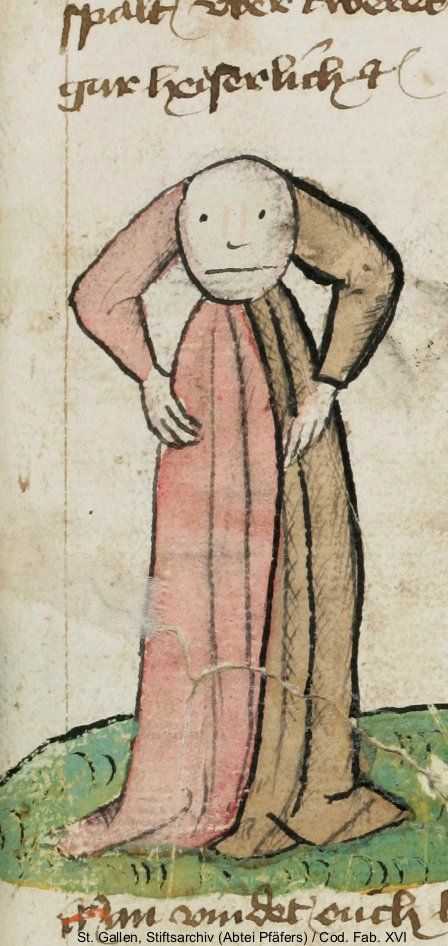 another creature without head, with face on its chest Funny Medieval, Medieval Memes, Medieval Tattoo, Medieval Drawings, Medieval Artwork, Medieval Paintings, Instruções Origami, Medieval Manuscript, Arte Inspo