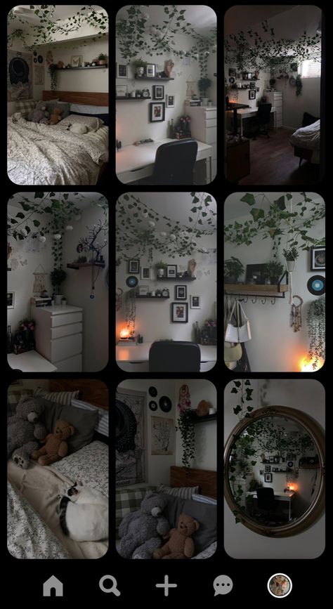 Dark Green And Black Room Aesthetic, Light Walls Dark Furniture Bedroom, Black Vintage Room Aesthetic, Room Inspo Dark Aesthetic, Dark Academia Tapestry, Dark Aesthetic Room Ideas, Room Decor Bedroom Grunge, Room Inspo Dark, Dark Aesthetic Bedroom Ideas