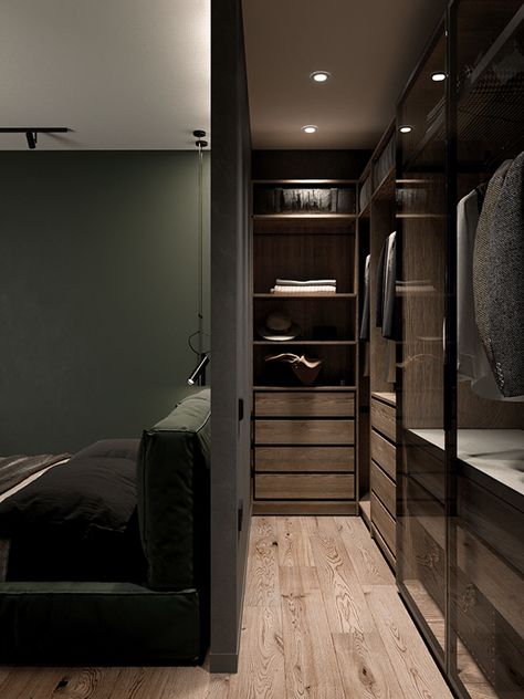 #WM200 on Behance Minimal Closet Design, Narrow Closet Design, Bedroom Divider, Minimal Closet, Closet Design Layout, Luxury Closets Design, Luxury Bedroom Master, Small Room Design, Room Design Bedroom