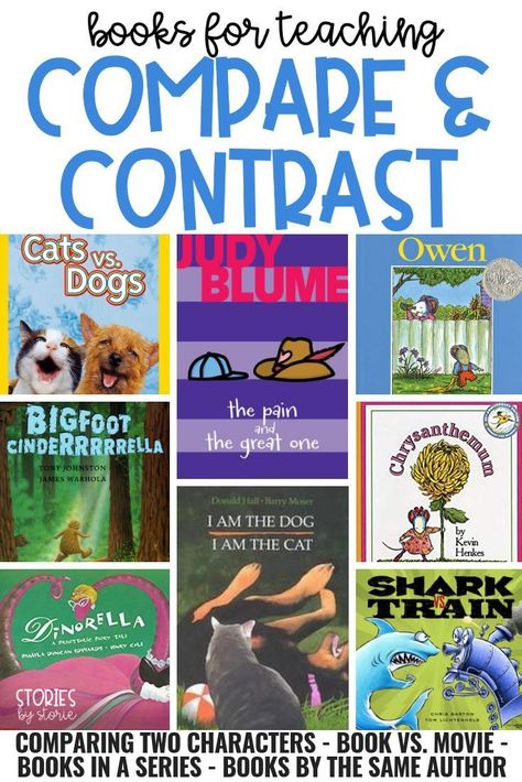 Are you getting ready to teach your students to compare and contrast? It's very important to have the right materials on hand. Here are some of my favorite books to use when teaching students to compare and contrast. Comparing Texts, Written Expression, Compare Contrast, My Favorite Books, 4th Grade Reading, Teaching Students, 3rd Grade Reading, Reading Teacher, Mentor Texts