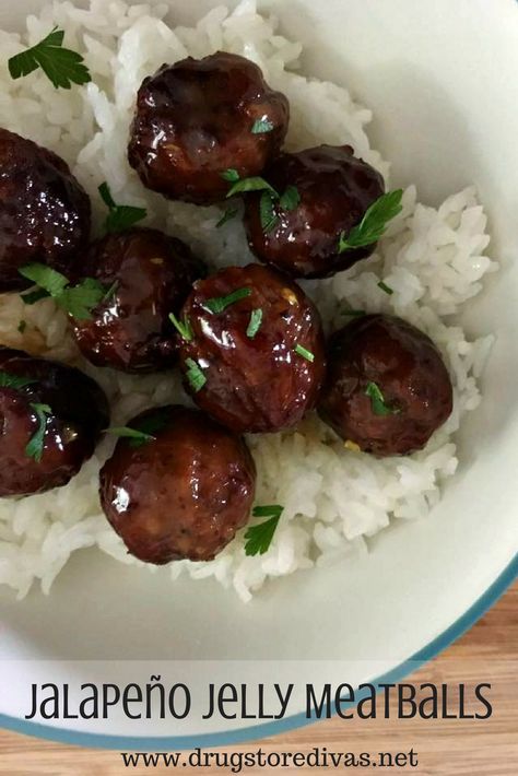 Jalapeño Jelly Meatballs Recipe | Drugstore Divas Jelly Meatball Recipe, Jalapeño Jelly, Jelly Meatballs, Candied Jalapenos, Jalapeno Jelly, How To Make Meatballs, Spice Up Your Life, Meatballs Recipe, Grandma's House