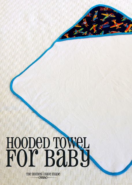 DIY: Hooded Towel for Baby - The Homes I Have Made Baby Hooded Bath Towel, Baby Gifts To Make, Baby Bath Towel, Hooded Bath Towels, Diy Bebe, Hooded Towels, Diy Baby Gifts, Hooded Baby Towel, Baby Sewing Projects