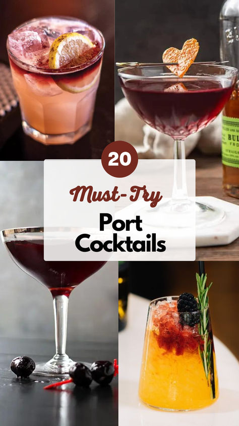 Port Cocktails Port Cocktails Recipe, Taylor Port Wine Recipes, Taylor Port Mixed Drinks Recipes, Port Wine Recipes, Port Drink, Taylor Port Mixed Drinks, Port Wine Cocktail, Port Cocktails, Taylor Port