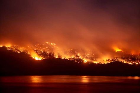 The wildfire season has kicked off in B.C. and we are tracking the location of the wildfires around the province. Inhaler Tattoo, Fire Landscape, Colorful Skies, Fire Photos, Fire Aesthetic, Gacha Background, Earth Powers, Wildland Fire, California Wildfires