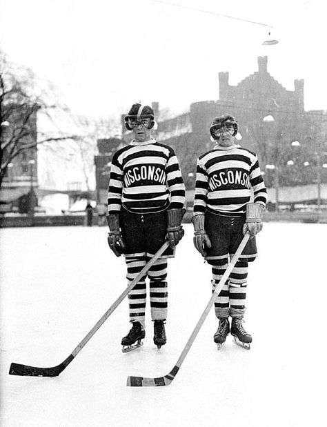 Wisconsin. Hockey Rules, Hockey Pictures, Vintage Hockey, Colorized Photos, Hockey Games, Sports Prints, Wisconsin Badgers, Hockey Fans, Hockey Mom