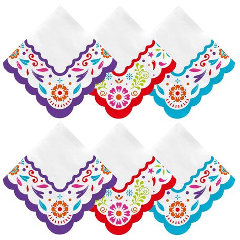 PRICES MAY VARY. Complete Fiesta Celebration Kit: Elevate your festive gatherings with our all-inclusive fiesta party supplies. Featuring a vibrant set of 48 napkins, unfolded to a generous 13"X13" and folded to a convenient 6.5"X6.5", available in three distinct, mixed designs. This kit ensures your Cinco de Mayo or Mexican party decorations are not only convenient but also infused with style. It's the ultimate must-have for any fiesta-themed event, providing all essentials for service and cele Mexican Themed Decorations, Final Fiesta Bachelorette Party Favors, Mexican Style Wedding Decorations, 50th Fiesta Birthday Party, First Birthday Fiesta Theme, Hacienda Party, Fiesta Table Decor, Elegant Mexican Theme Party, Mexico Party Decorations