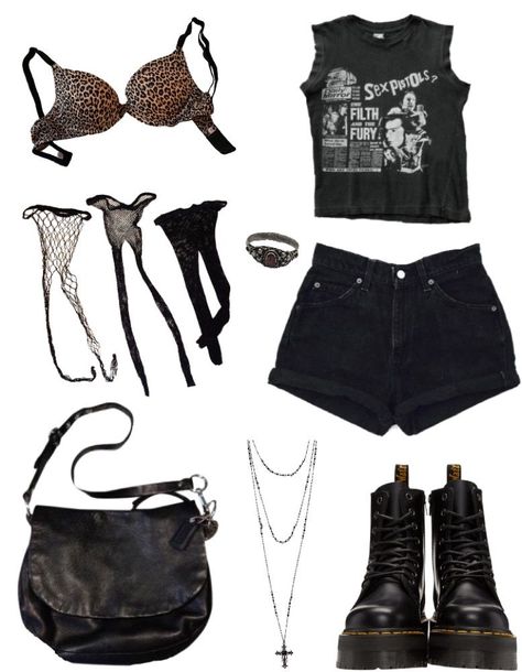 Grunge Outfits Shorts, Grunge Shorts Outfit, Outfit Punk, Summer Grunge Outfits, Grunge Shorts, Summer Grunge, Outfits Shorts, Outfit Grunge, Grunge Outfit