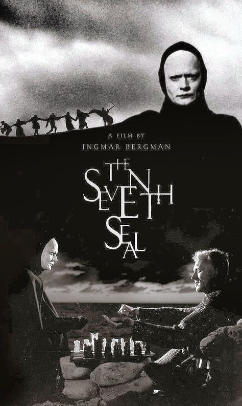 a favorite Seventh Seal, Indie Movie Posters, The Seventh Seal, Beau Film, Ingmar Bergman, Septième Art, Film Poster Design, Ingrid Bergman, Movie Posters Design