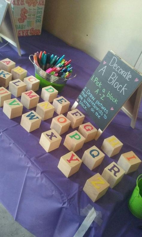 Perlengkapan Bayi Diy, Baby Blocks Baby Shower, Babyshower Party, Idee Babyshower, Boy Baby Shower Ideas, Baby Shower Crafts, Diy Bebe, Baby Shower Inspiration