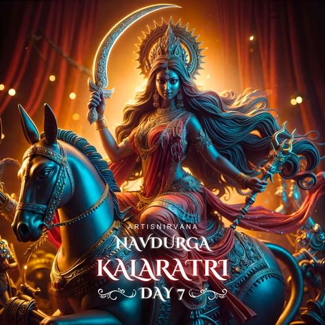 Navratri is not only about worshiping external deities but recognizing the divine powers within every woman.🙏❤ Day 1: Shailaputri Day 2: Brahmacharini Day 3: Chandraghanta Day 4: Kushmanda Day 5: Skandamata Day 6: Katyayani Day 7: Kalaratri Day 8: Mahagauri Day 9: Siddhidatri Each form of the goddess represents unique qualities. these nine days symbolize the divine feminine's strength, wisdom, and nurturing spirit. The festival's three phases: Kali (destruction of negativity), Laksh... Maa Kaalratri Images, Maa Kalaratri Images, Navaratri Day 7 Kalaratri, Navratri Day 7 Kaalratri, Kalaratri Devi Images, Day 1 Navratri Goddess, Navratri Day 1 To 9 Goddess, Day 7 Navratri Goddess, Day 7 Navratri