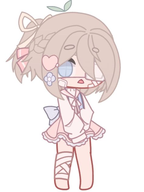 Oc Gacha, Gacha Club, Hair, Pink, Blue