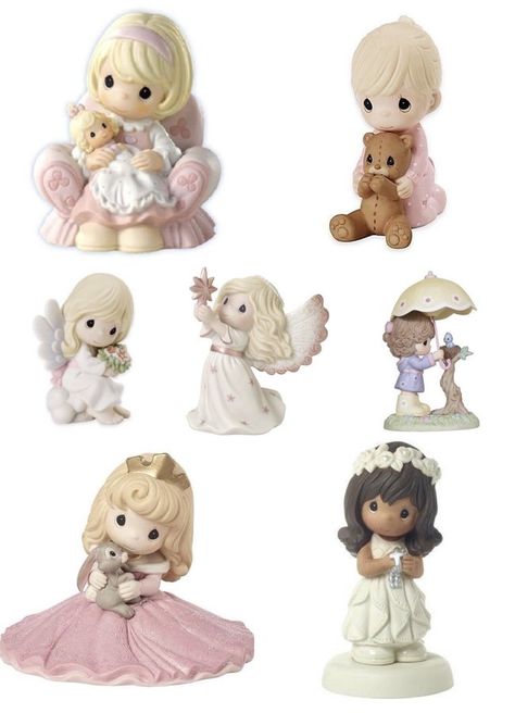 Precious Moments Dolls, Homemade Dolls, Flower Collage, Precious Moments Figurines, Vintage Icons, Iphone App Design, Living Dolls, Pink Lotus, Porcelain Doll