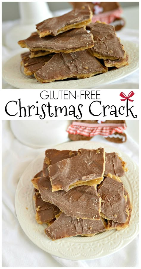 Gluten-free Christmas crack is my new go-to holiday treat because everyone adores it and it takes me minimal amount of time to make. || This Vivacious Life #glutenfree #glutenfreechristmas #glutenfreetreats #christmascrack Gluten Free Christmas Baking, Gluten Free Christmas Recipes, Glutenfri Baking, Gluten Free Christmas Cookies, Gluten Free Holiday, Dessert Oreo, Cookies Gluten Free, Gluten Free Christmas, Gluten Free Desserts Recipes