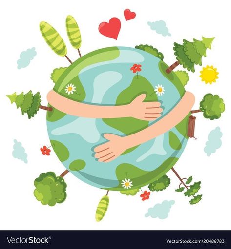 Earth Day Clip Art, Earth Day Drawing, Planet Drawing, Earth Drawings, Earth Illustration, Arte Doodle, Earth Day Crafts, World Environment Day, Earth Art